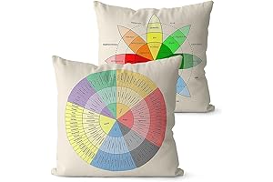Wheel of Emotions Feeling Circle Pillow Covers