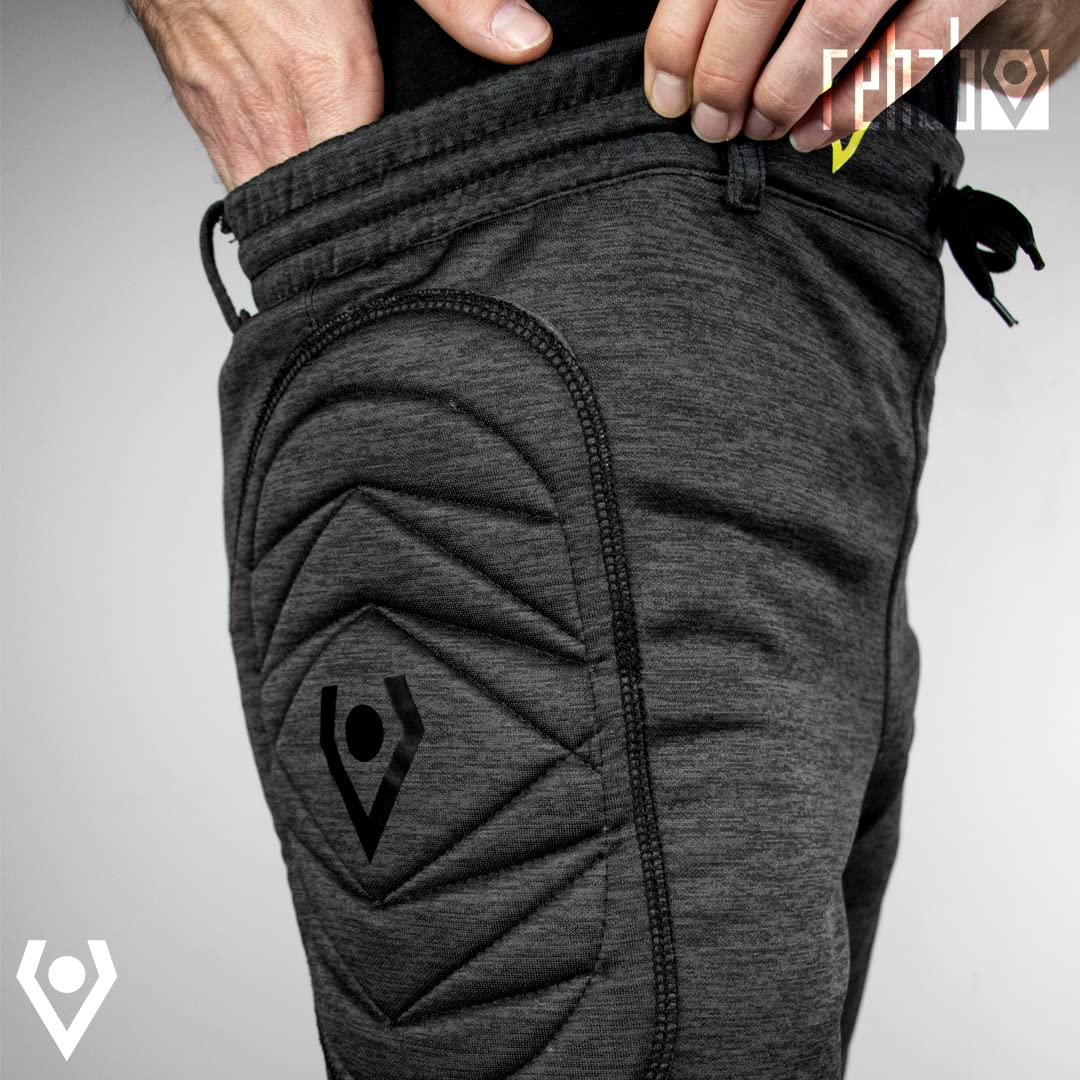 Rehab - Pantalon de gardien de but 3/4 pour enfants et adultes - Vêtement de gardien de but pour l'entraînement et le jeu - Taille 128-XXL