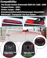 Kalakus Tolatókamera 1280x720 HD Féklámpába Integrált Vízálló Éjjellátó Kamera Fiat Ducato X250 X290/Peugeot Boxer/Citroen Jumper Járművekhe 2
