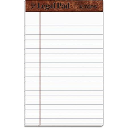 Amazon Com Amazon Basics Narrow Ruled 5 X 8 Inch Writing Pad White 50 Sheet Paper Pads 12 Pack Office Products