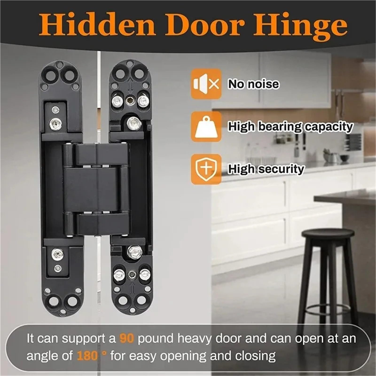 Bisagras 2 puertas con bisagras | Herrajes for muebles con bisagras, puerta de madera oculta, puerta plegable ajustable oculta