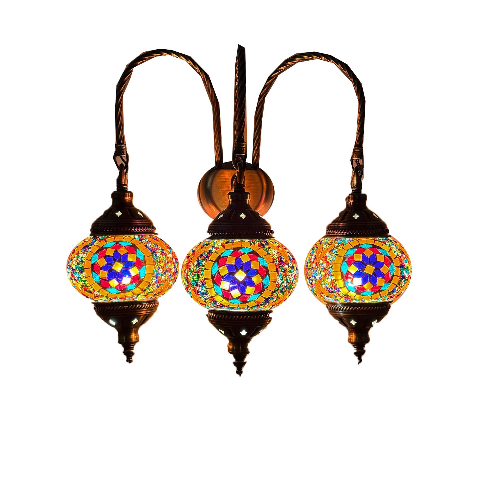 Lampade da Parete Doppie in Stile Etnico, retrò, nostalgiche, romantiche, Decorative per Interni, Ideali per Il corridoio.