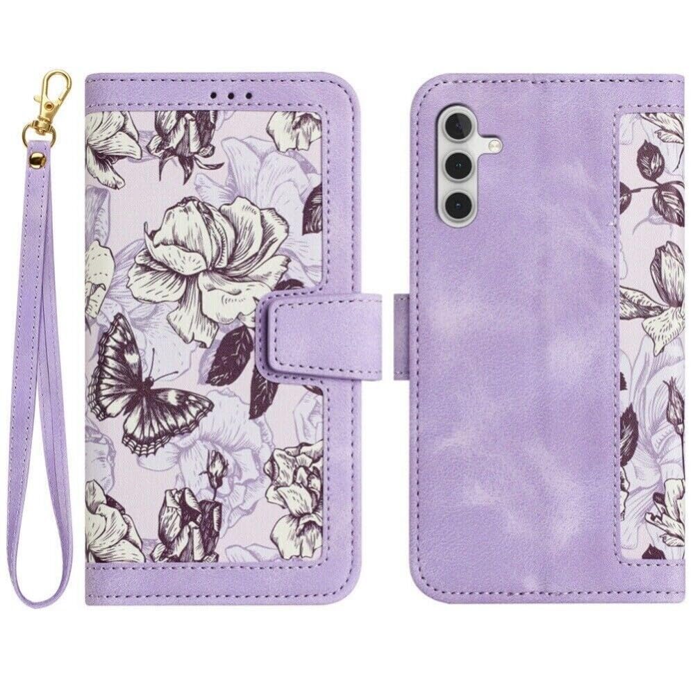 Étui portefeuille Samsung Galaxy A05S violet housse de protection antichoc