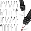 OHPHCALL 30pcs Wood Burning Tips Chrome-Nickel Pyrography Wire Tips for Detailed Crafting Compatible with Wood Burner Pen for Hobbyists and Professionals