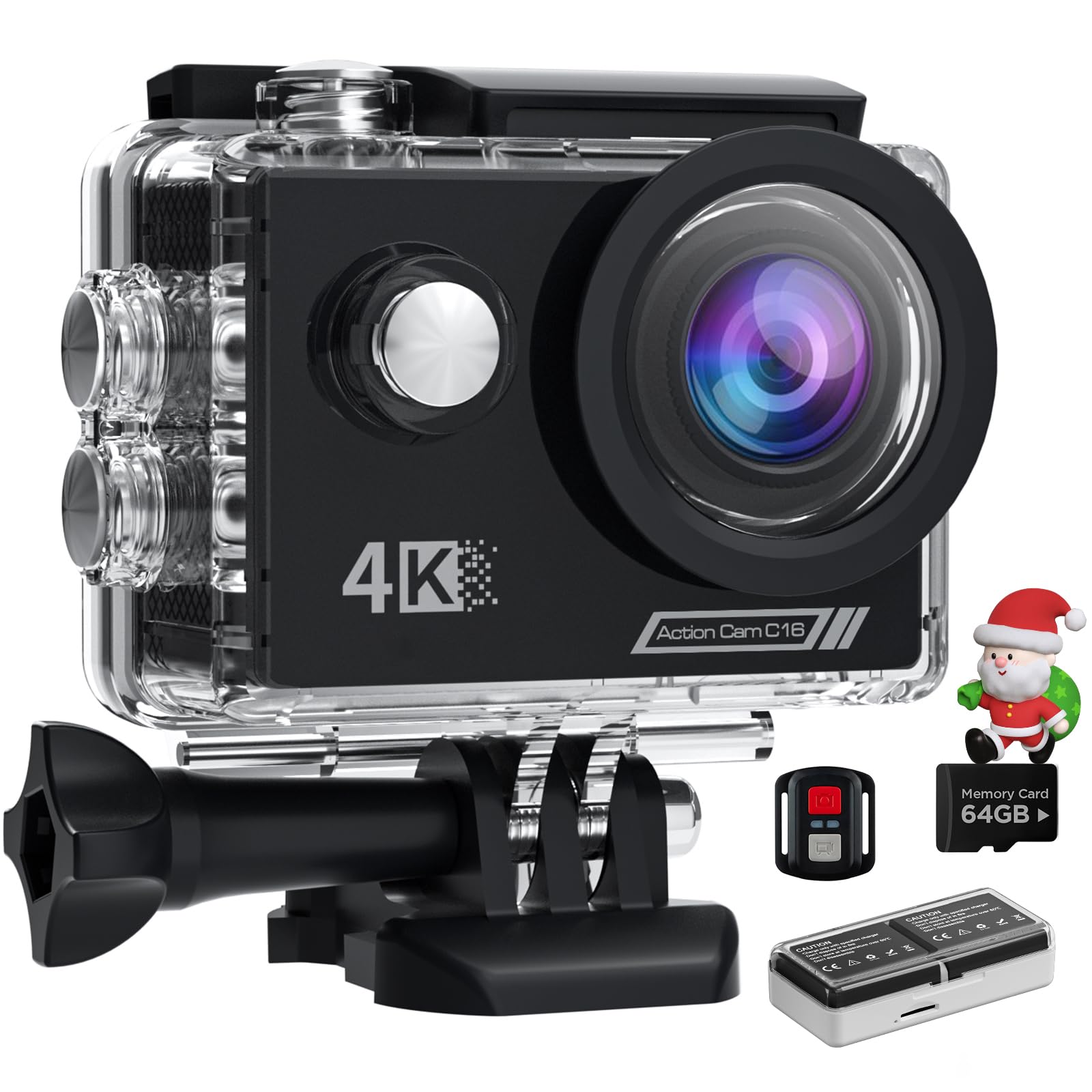 Casque Étanche 4k Caméra De Sport 2 Pouces Mini Pro Wifi Caméra D'action Sous-ma - Foto 5