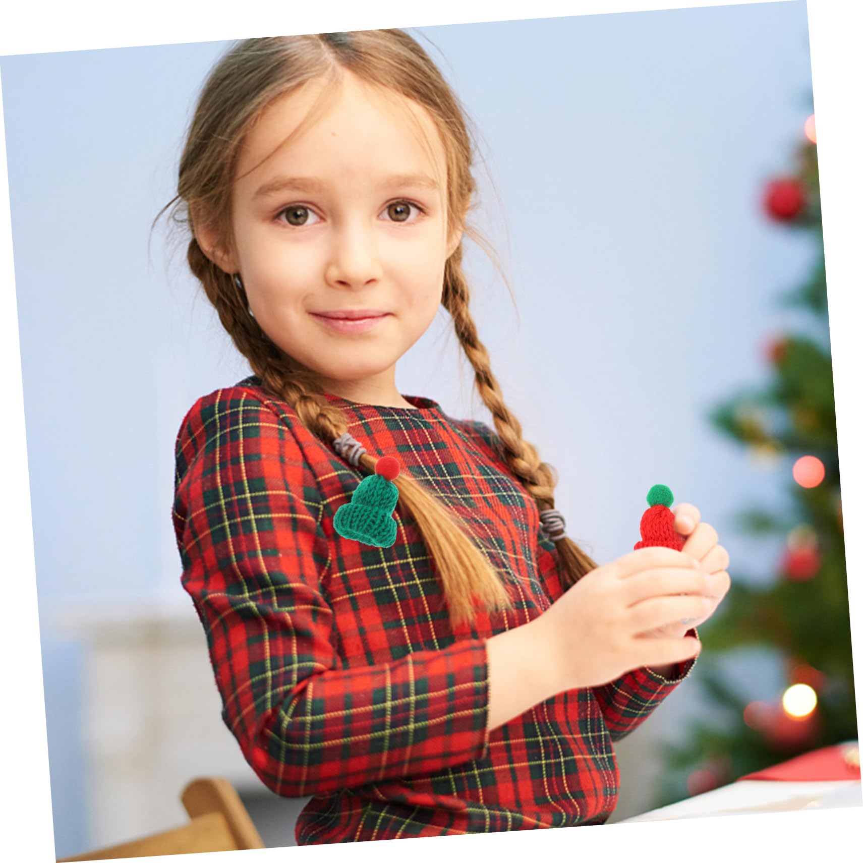 UPKOCH 20piezas Mini Gorro de Papá Noel Navideño Gorro de Punto Miniatura Accesorios para Manualidades Decoración de Botellas de Vino para Regalos de Agradecimiento de Shower