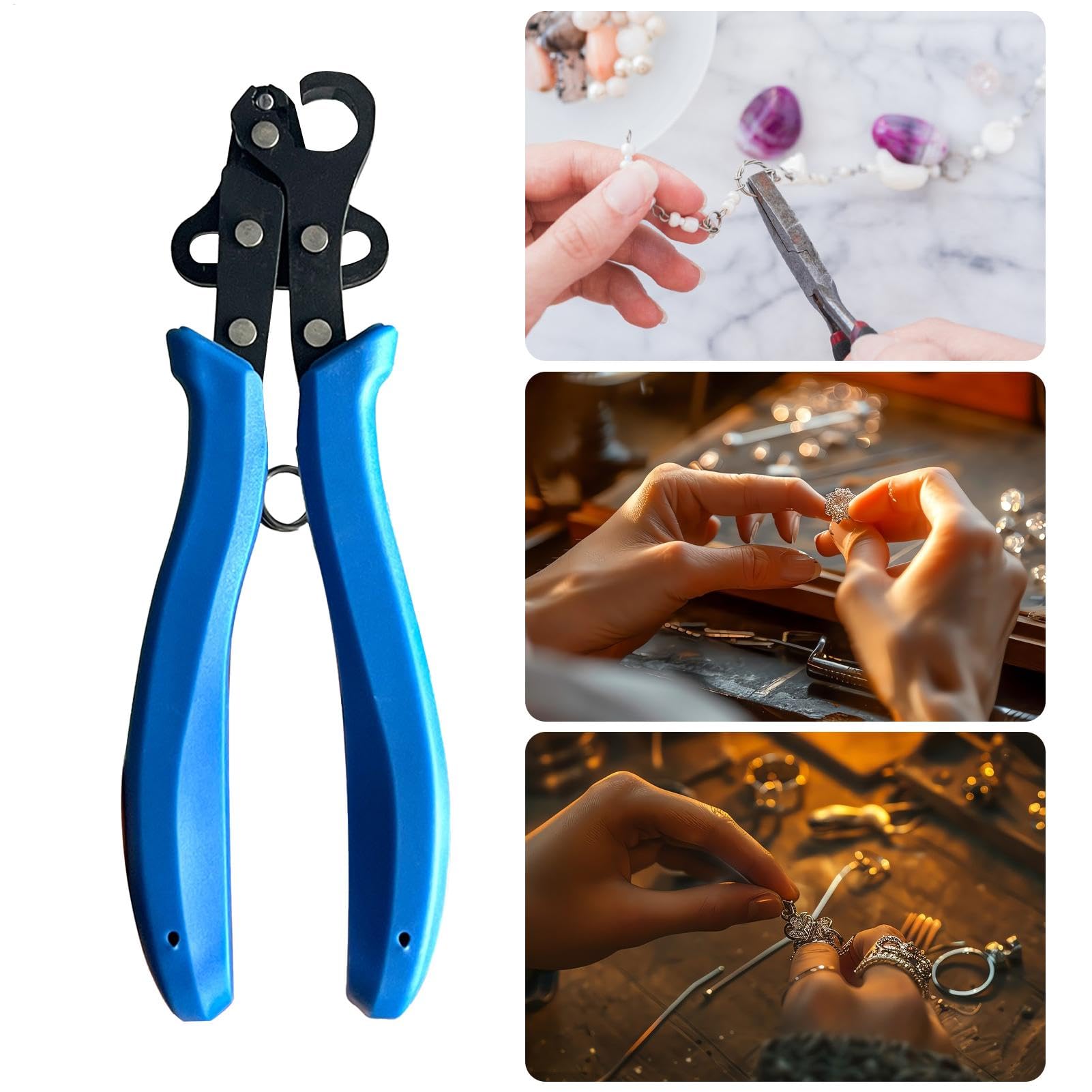 Pinze per gioielli, 1,5 mm, 2,25 mm e 3 mm, pinze per la creazione di gioielli, pinze ergonomiche, accessori fatti a mano, design a 9 pin