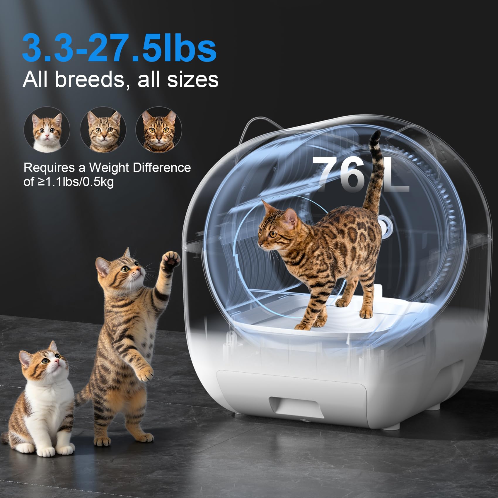Self Cleaning Litter Box Mat, Cat Litter Pads for Automatic Cat Litter Box, Waterproof, Leakproof, Anti-Stick, Scratch Resistance, High Flexibility Self Cleaning Litter Box Replacement Accessories - image 5