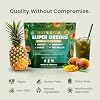 Super Greens Powder | 30 Pack | Enhanced with 91 Nutrients Including Vitamins A, B12, C, KSM-66 Ashwagandha & Lions Mane | Vegan, Gluten Free Detox Supplement | Mango & Pineapple | Natural Ingredients