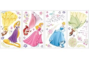 Striking and Radiant Glow-in-the-Dark Princess Wall Decals for a Magical Girl's Bedroom