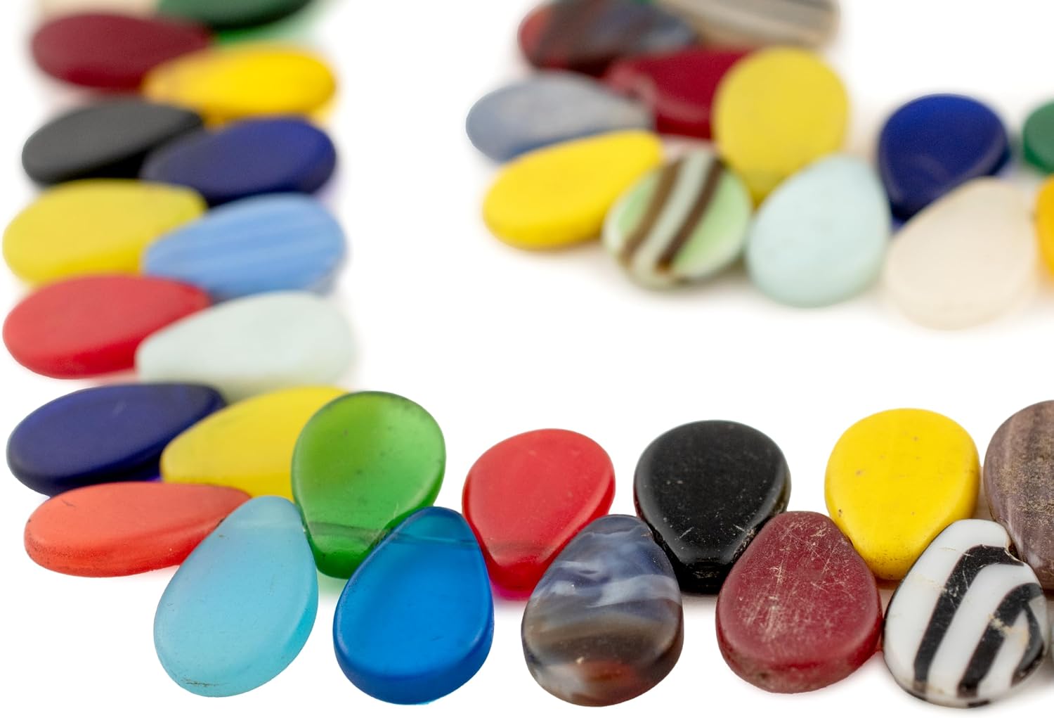 The Bead Chest Flat Mali Wedding Beads (Bright): Vintage Czech African Trade Beads for Collectors and DIY Jewelry Making