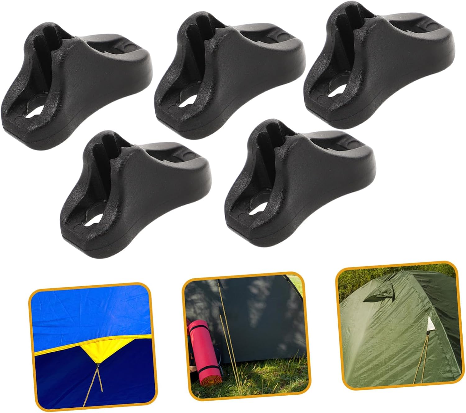 10pcs Outdoor Tent Rope Fixers Lightweight Anti-Slip Cord Buckle Tensioner for Camping and Picnic Portable Windproof Rope Fastener for Tent Lines