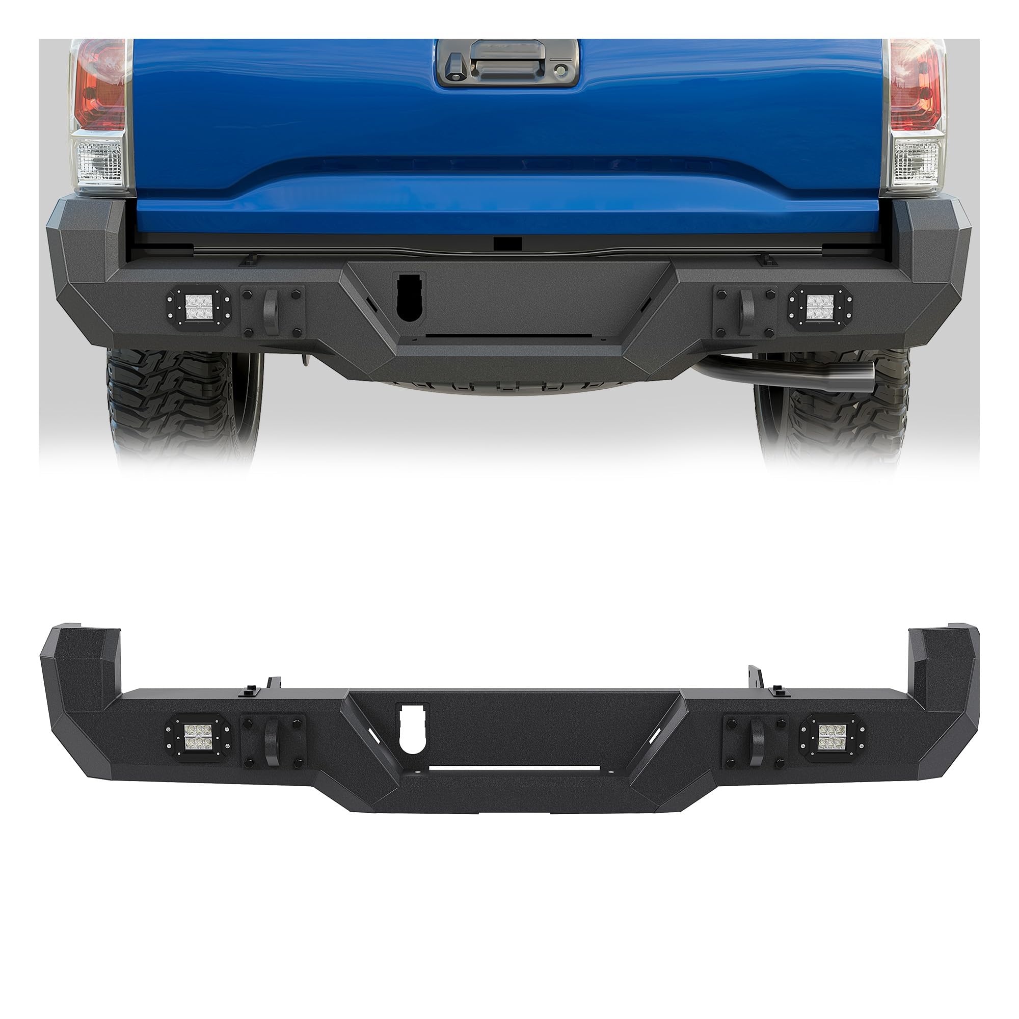 ECOTRIC Rear Bumper Compatible with 2016-2023 Toyota Tacoma