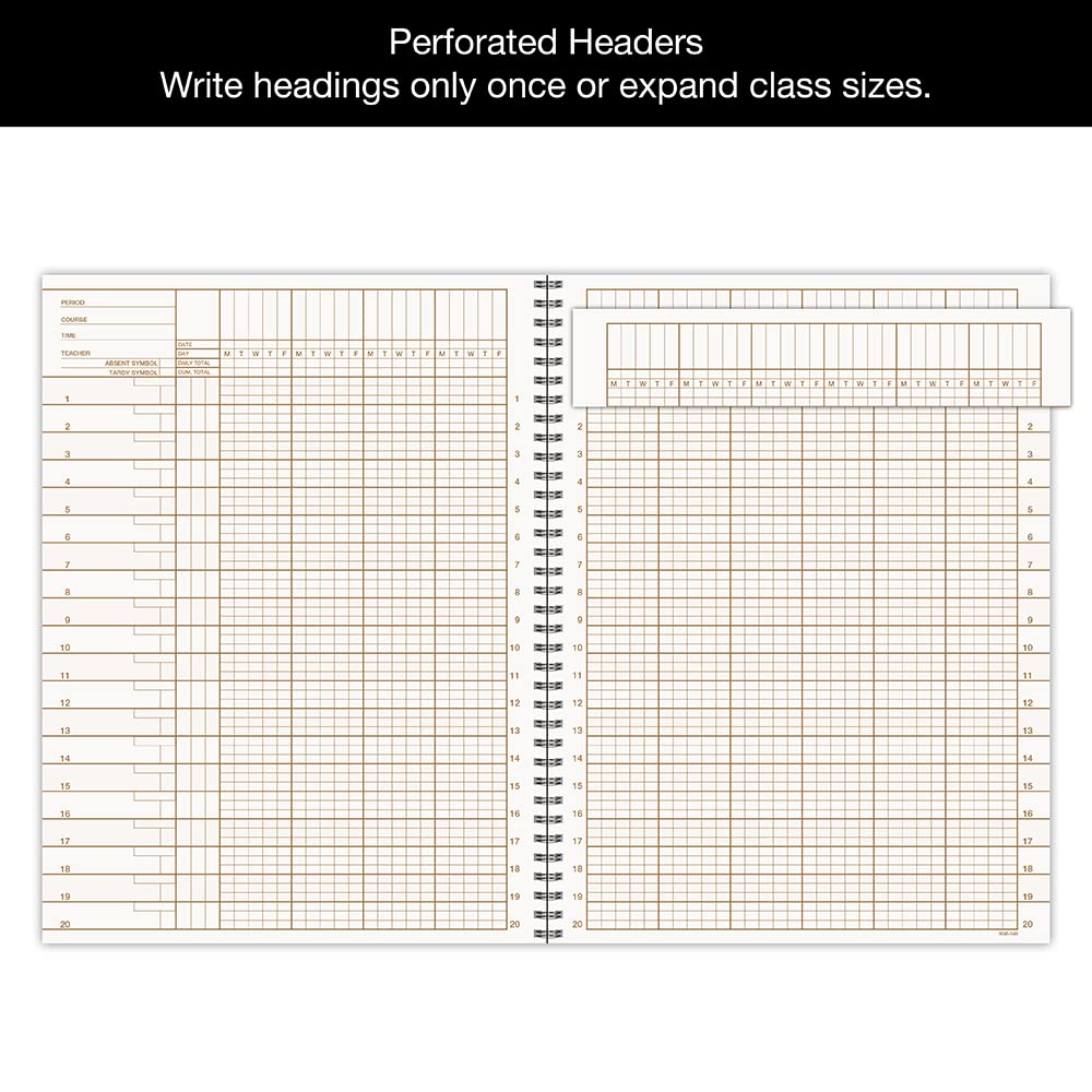 Whaley Gradebook (9 x 12 inches) 3-Line Grade Record Book, Four 10-Week Sessions (9GB-049) - Image 7