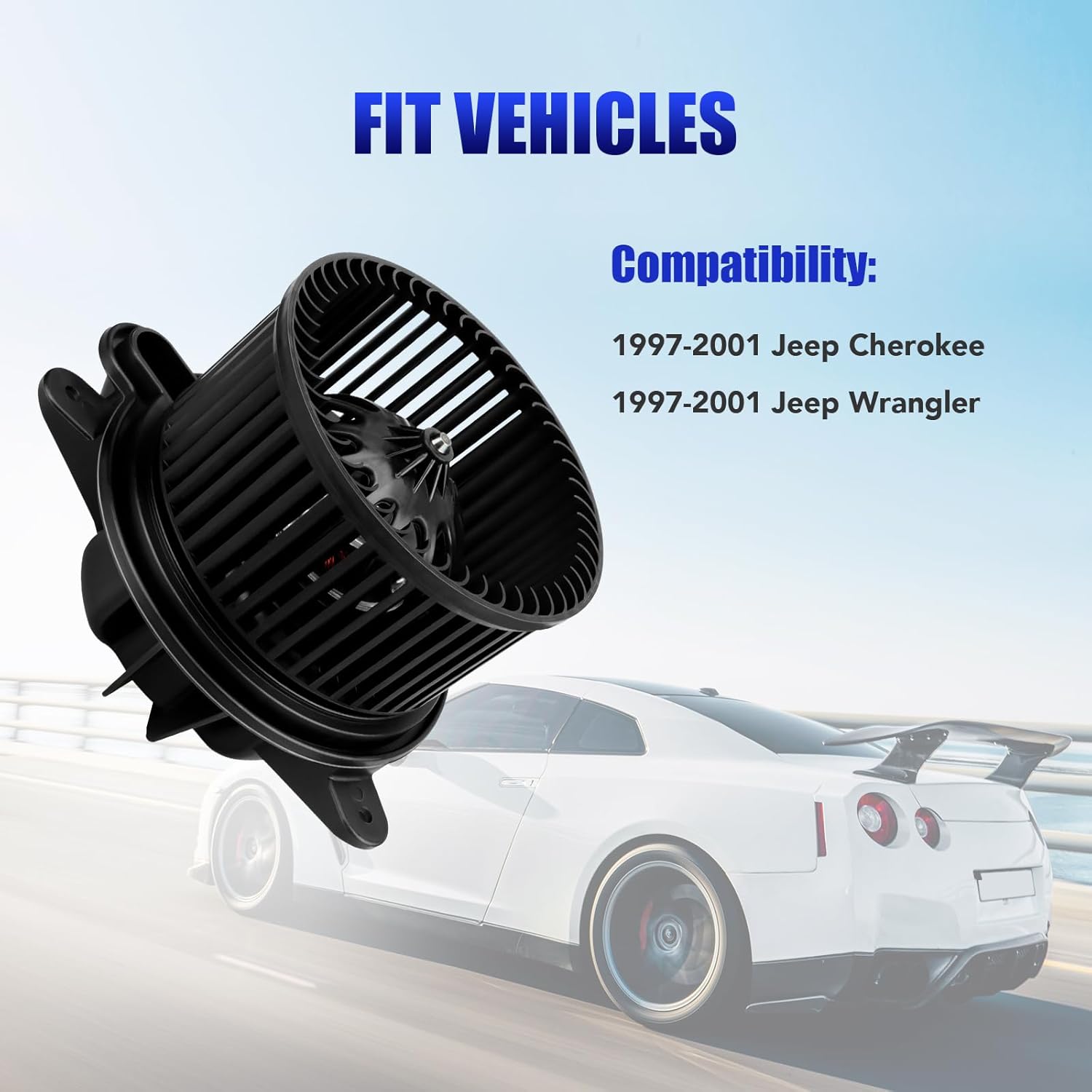 Front AC Blower Motor Fan Fits for Jeep Cherokee Wrangler TJ 1997 1998 1999 2000 2001 HVAC Heater Blower Motor Replaces# 700095