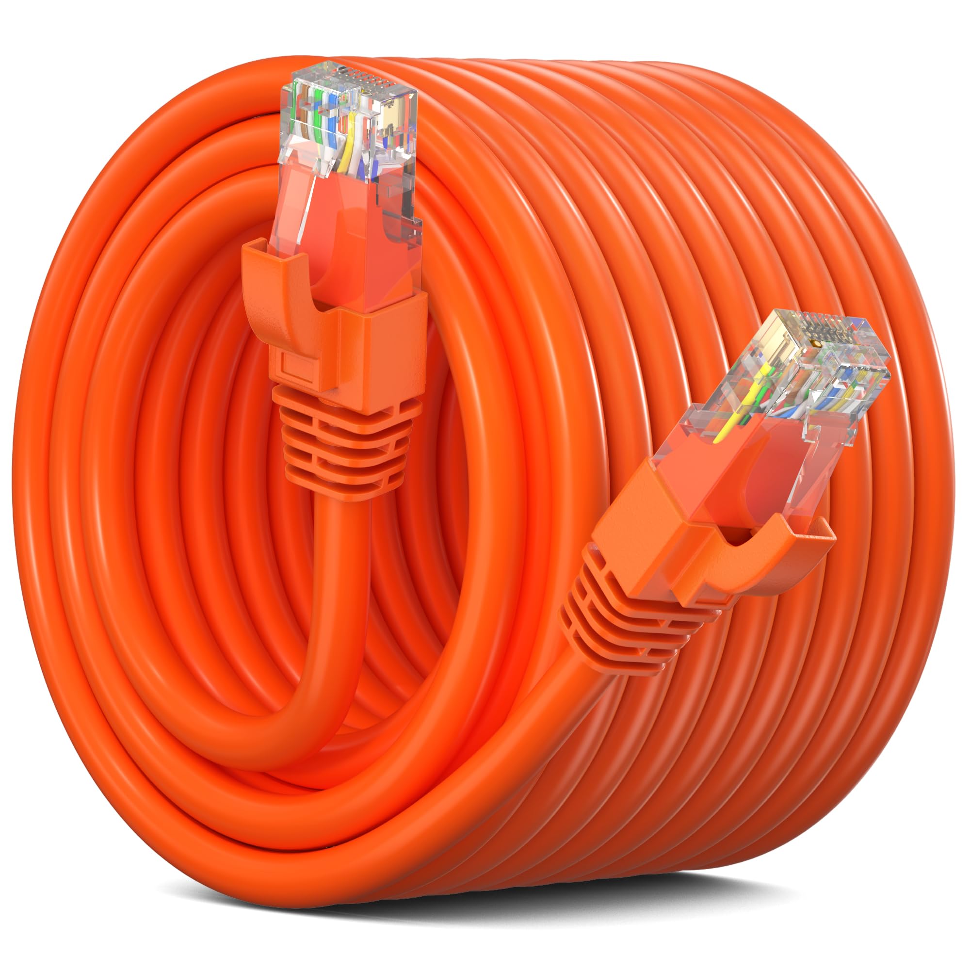 Maximm - Cavo patch Ethernet Cat6, 100 piedi, colore: Arancione
