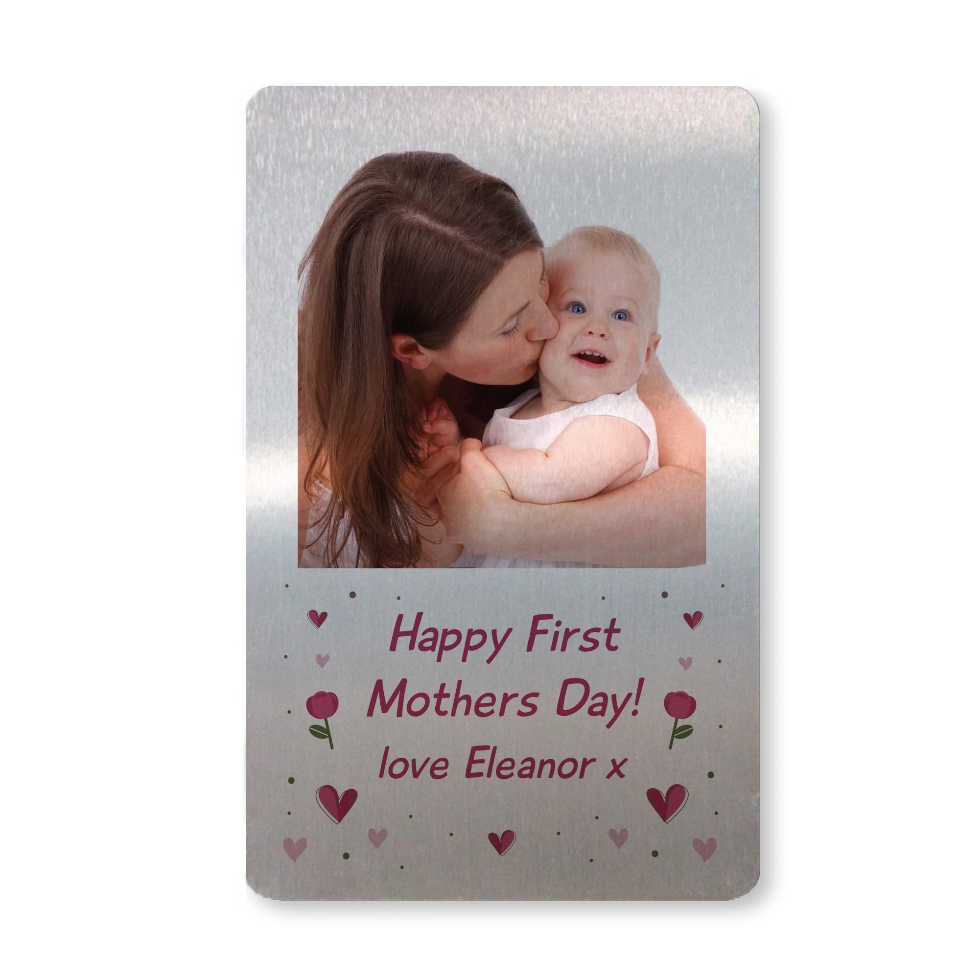 RED OCEAN Personalised Mothers Day Gifts Novelty Metal Wallet Photo Card Gift For New Mum