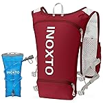 INOXTO Running Hydration Vest Backpack,Lightweight Insulated Pack with 1.5L Water Bladder Bag Daypack for Hiking Trail Running Cycling Race Marathon for Women Men (Red)