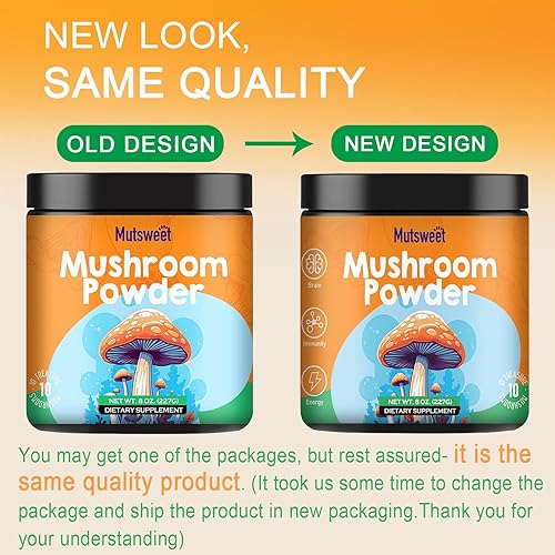 Miniatura 2 de Suplemento en polvo de hongos, 75 porciones, mezcla de 10 hongos para café y batidos, 8 onzas de hongos y Rhodiola Rosea con melena de león, Reishi,