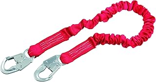 3M Protecta PRO 1340101 6-Foot Elastic Web And Snap Hooks At Each End, 310-Pound Capacity, Red