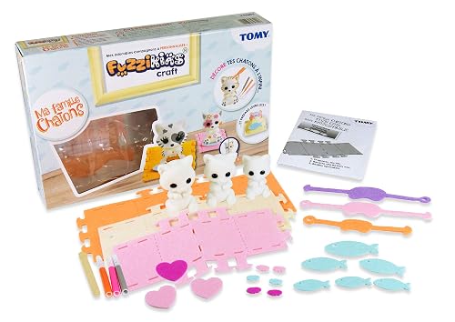 Tomy- Familia Fuzzikins Ma Famille Chaton, Multicolor, Talla única (E72790)