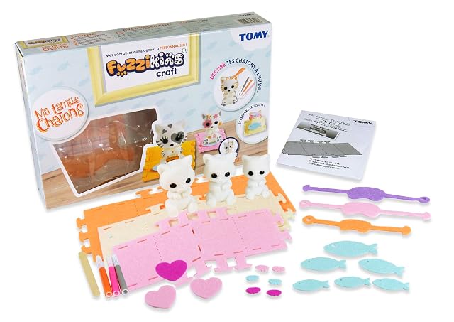 Tomy- Familia Fuzzikins Ma Famille Chaton, Multicolor, Talla única (E72790)
