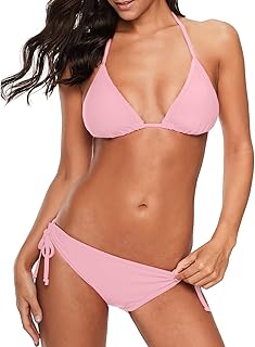 2025 - Conjunto de bikini para mujer con vendaje tipo bandeau push up brasileño de moda de playa traje de baño para mujer triángulo bikini conjunto