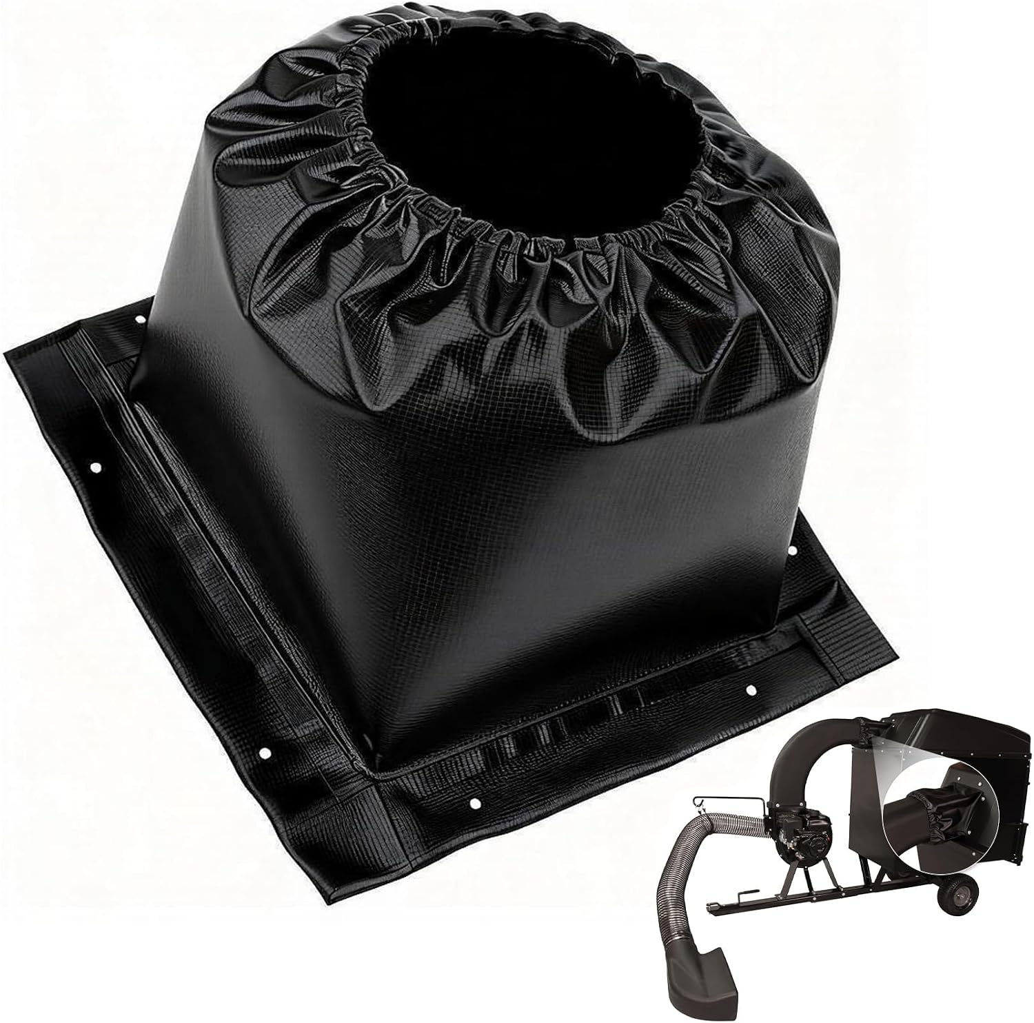 48133 Lawn Mower Hard Top Boot, Lawn Vac Parts for Agri Fab, Heavy Duty PVC Coated Mesh Fabric Hard Top Boot Compatible with Agri-Fab Mow-N-Vac 45-0540 501885 501886 Chip-N-Vac 502492 502493 502494