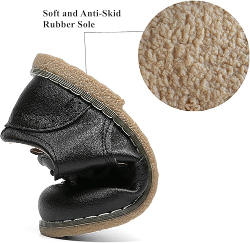 Miniatura 4 de DADAWEN - Zapatos de vestir para niña con cordones para uniforme de Oxford, cómodos, mocasines (niños pequeños)