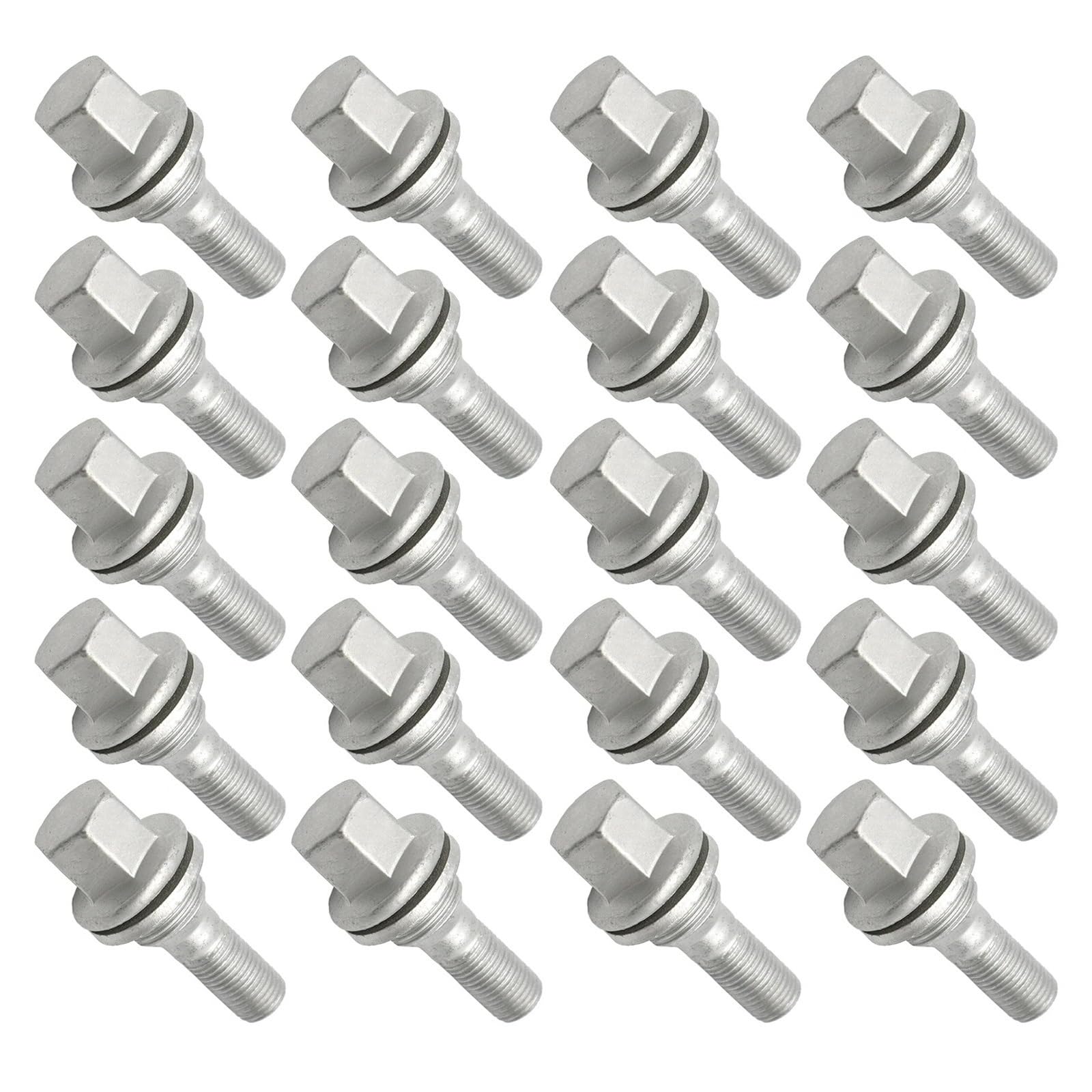 Boulons Fixation Roue Compatible Avec Peugeot 206 Pour SW 2002-2015 207 Pour CC 2007-2015 OEM 9644576680 20 Pièces Boulons Jante Voiture Vis Écrous Pneu Goujons