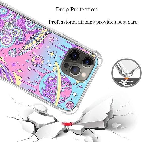 Miniatura 2 de Funda psicodélica para teléfono con imágenes de arte alienígena para iPhone 13 Pro Max, funda de arte estético hippie para niñas, niños, mujeres y