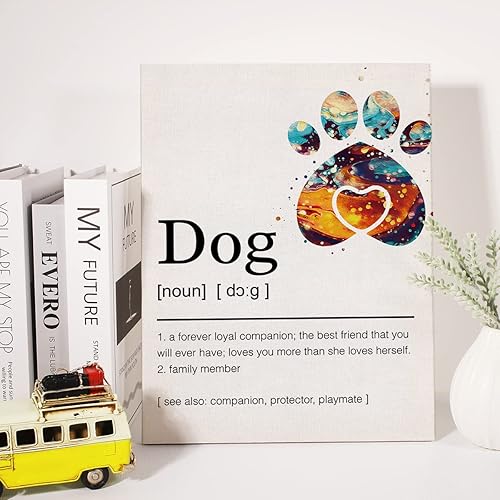 Miniatura 4 de Lienzo decorativo para pared, diseño motivacional de perro, pintura en lienzo para el hogar, oficina, decoración de pared, enmarcado, regalo para