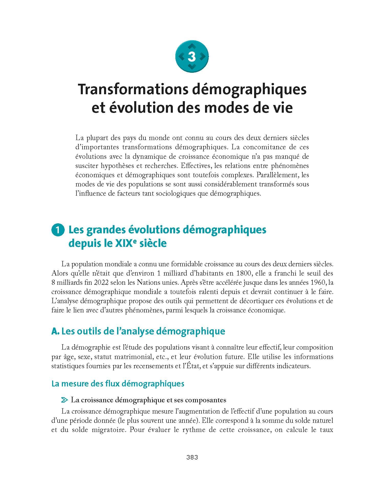 Économie, sociologie et histoire du monde contemporain 2024-2025: 1re et 2e années