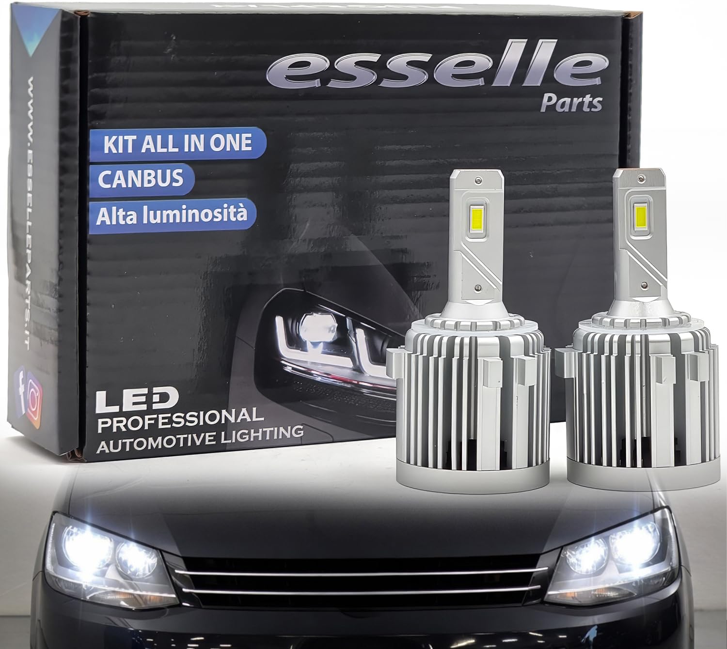 Kit Full LED H7 CANBUS per VW Sharan 7N 6000K Bianco Ghiaccio 9800 Lumen – Portalampade e Centraline Integrate – Plug & Play No Errori – Alta Luminosità
