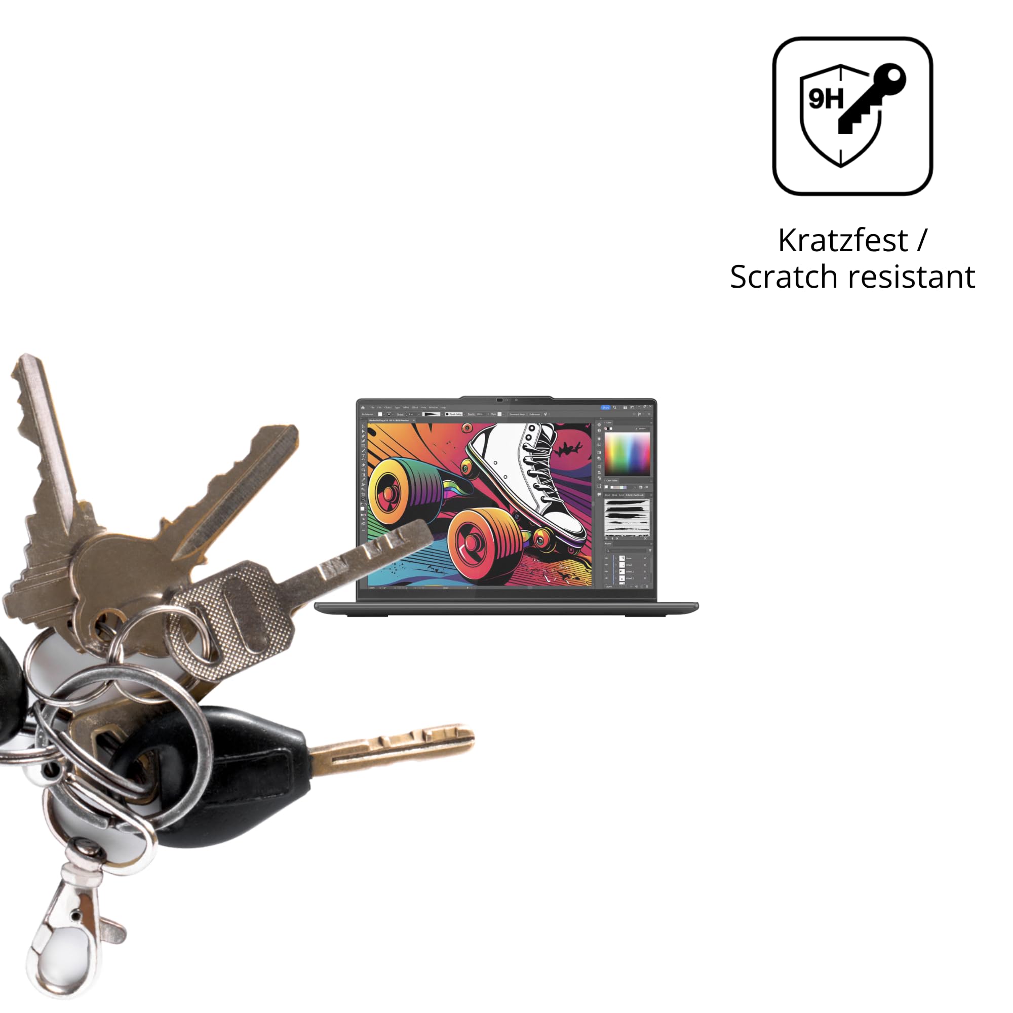 dipos 2x Pellicola Protettiva 9H opaca per Lenovo Yoga 7 2-in-1 14IML9 | Antiriflesso, non si rompe e non si scheggia, non è vero vetro, Anti-Shock, antigraffio, senza bolle, autoadesiva