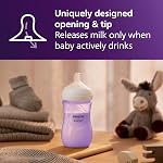 Ensemble cadeau naturel Philips Avent, 2x biberons de 9 oz avec tétines à réponse naturelle (débit moyen, débit 3), 2x sucettes Ultra Air, rose, SCD837/01