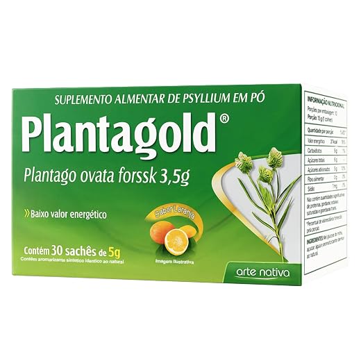 Planta Gold 30 Sachês Sabor Laranja Fibras Naturais Equilíbrio Intestinal