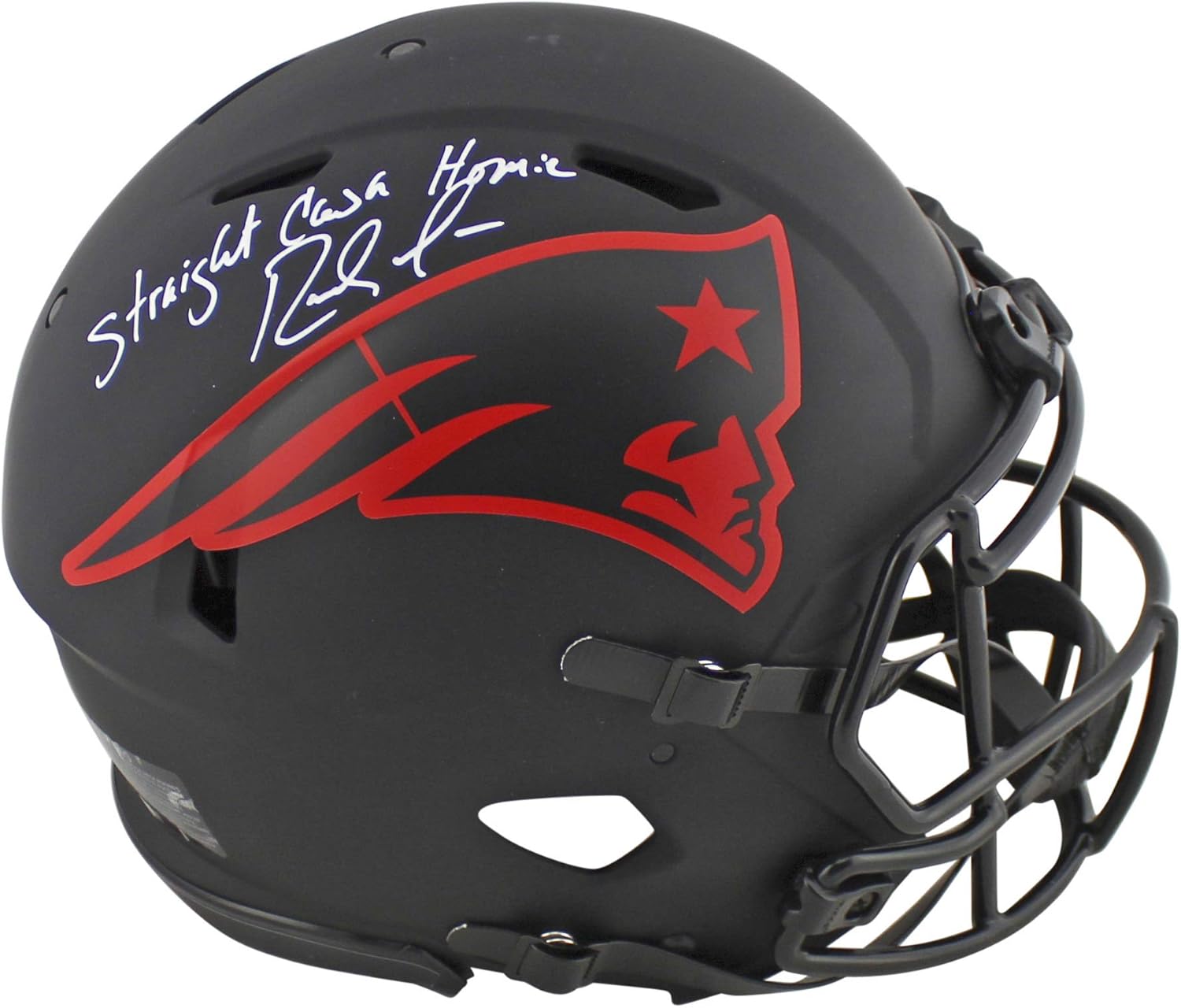 Patriots Randy Moss "SCH" Signed Eclipse Proline F/S Speed Helmet BAS Witnessed