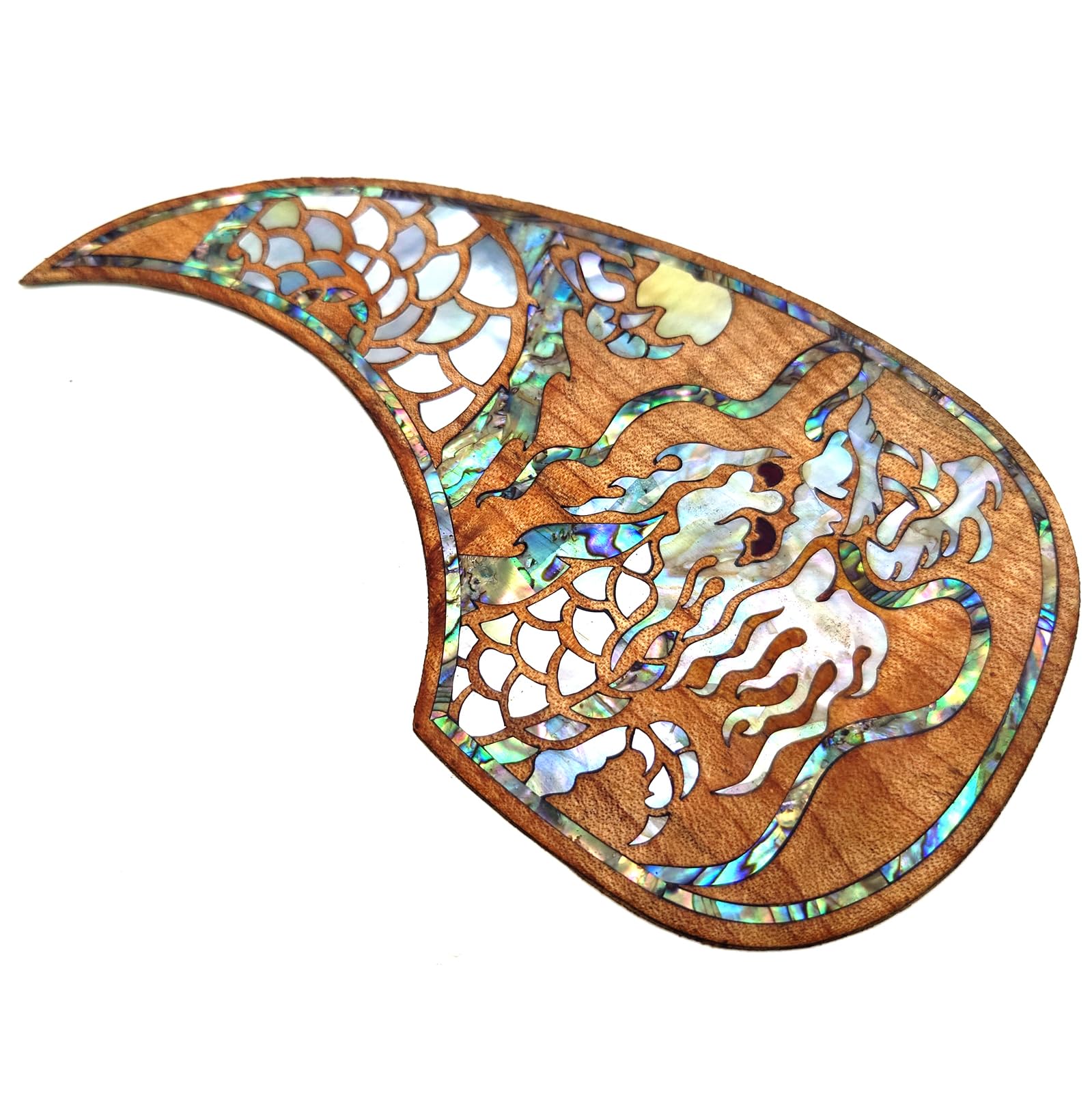 Guitar Pick Guard, Battipenna in abalone in palissandro autoadesivo for Chitarre acustiche folk D-45 Taylor(18)