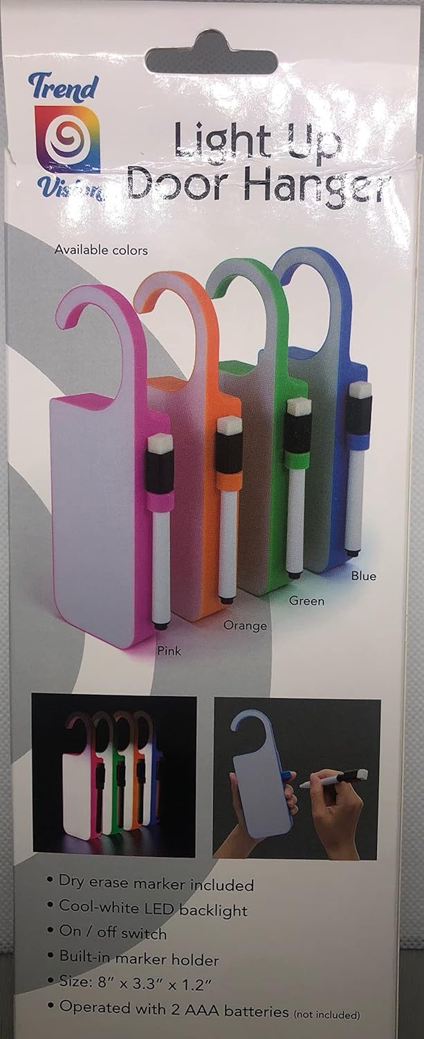 LED Light Up Door Hanger Write Your Own Message with Dry Erase Marker