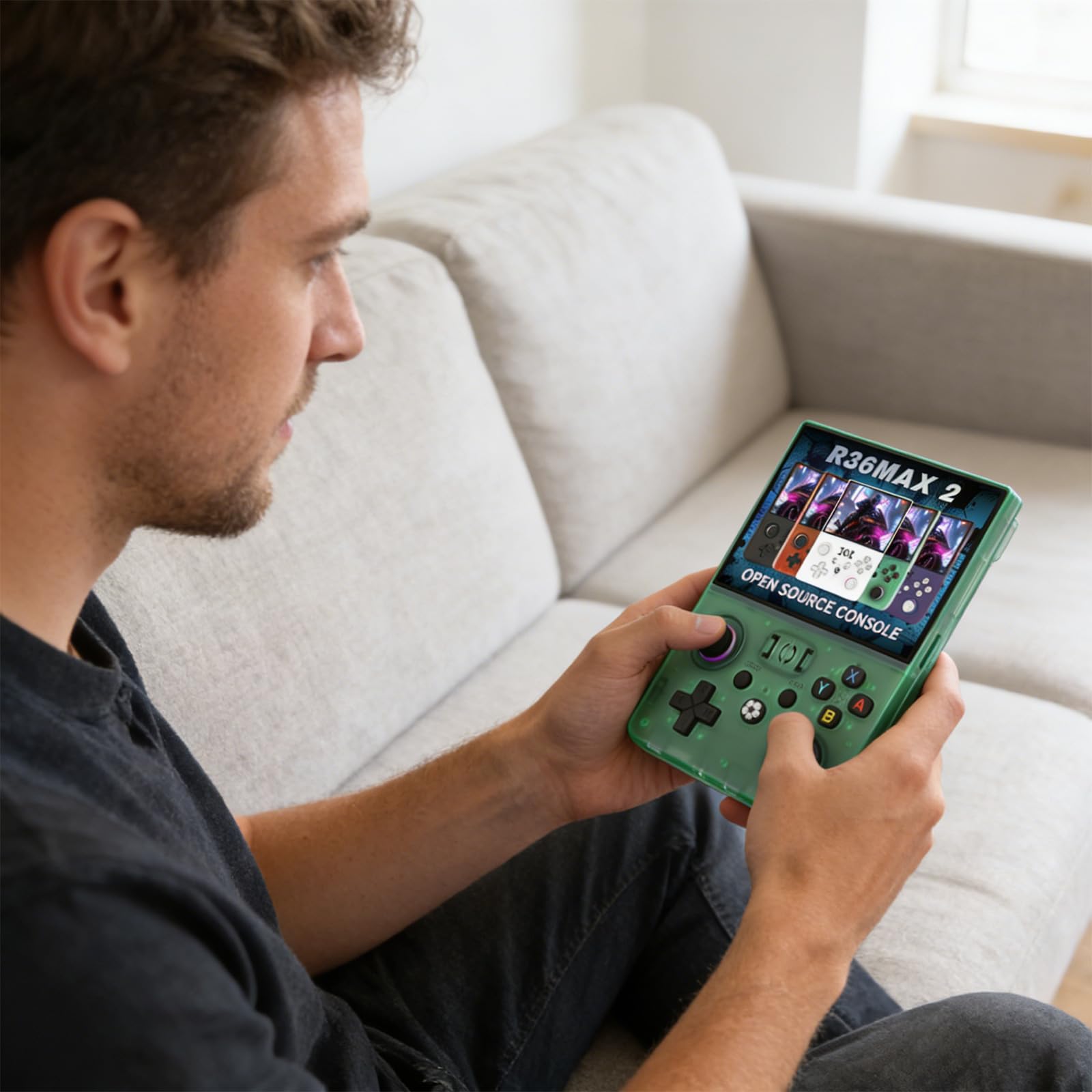 Console video retrò portatile con schermo IPS HD da 4,5 pollici Console di gioco retrò Batteria integrata da 4000 mAh Regali per papà marito