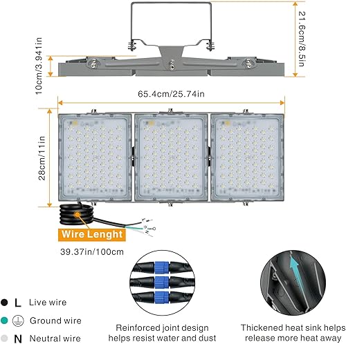 Miniatura 5 de STASUN 60 W, 90 W, 100 W, 150 W, 200 W, 300 W, 450 W. Blanco luz de día,Blanco Warm