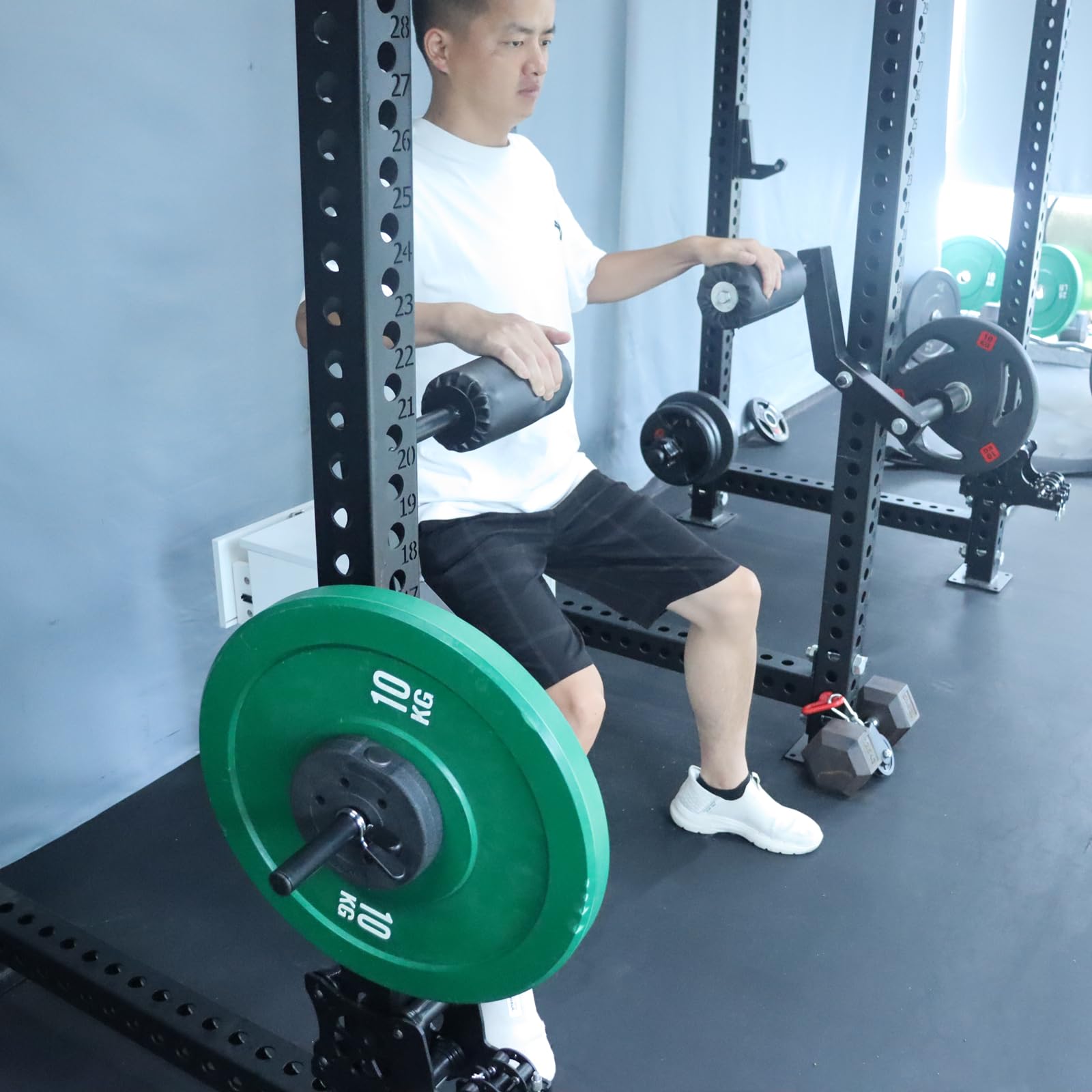 Neck Trainer, attrezzo per esercizi per il collo per rafforzare il collo e alleviare il dolore, attrezzo per allenamento del collo con montaggio su rack, compatibile con dischi da 25 mm di diametro