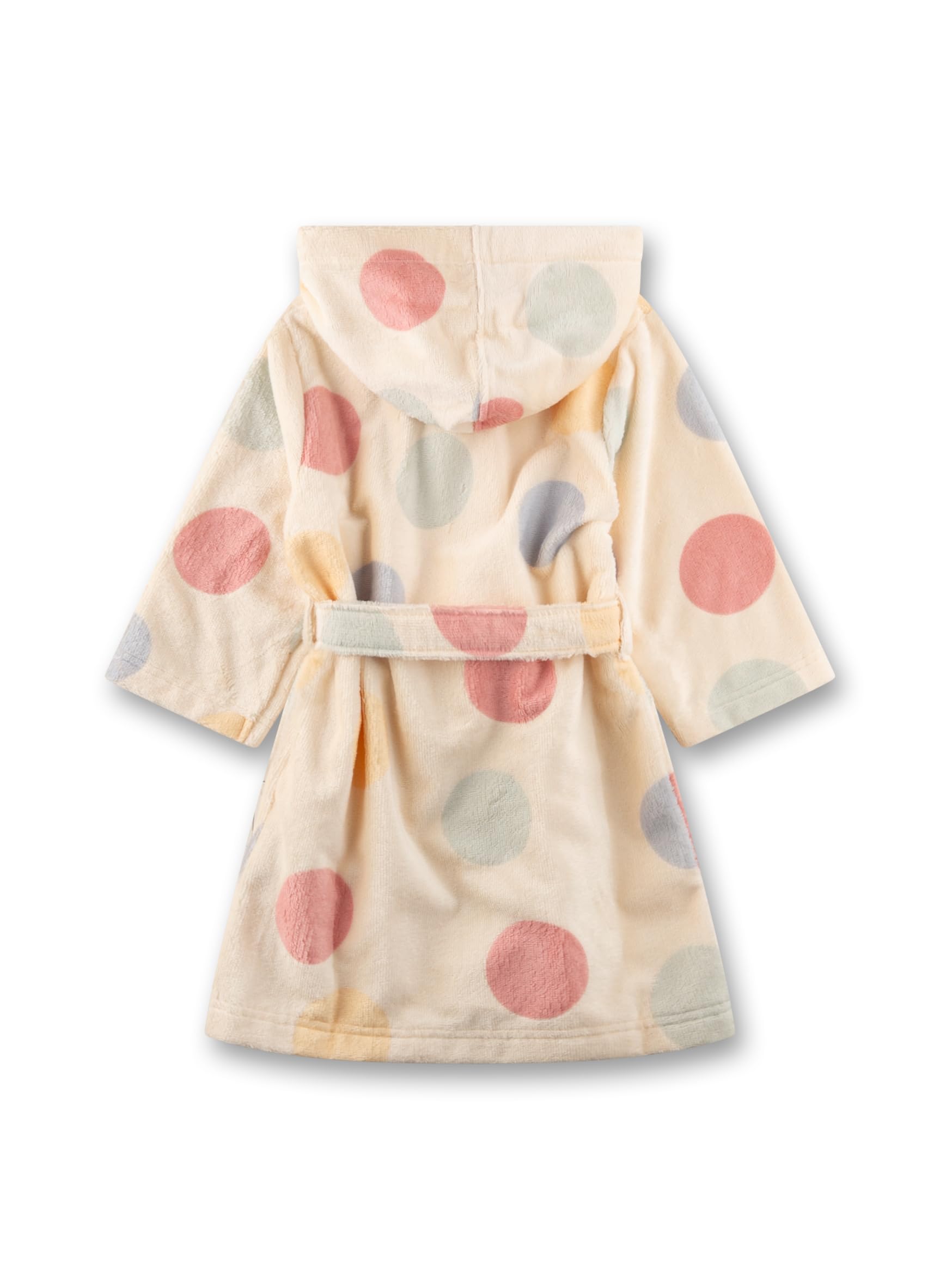 Sanetta Mädchen-Bademantel beige Dots | Hochwertiger und kuscheliger Bademantel aus Baumwolle.