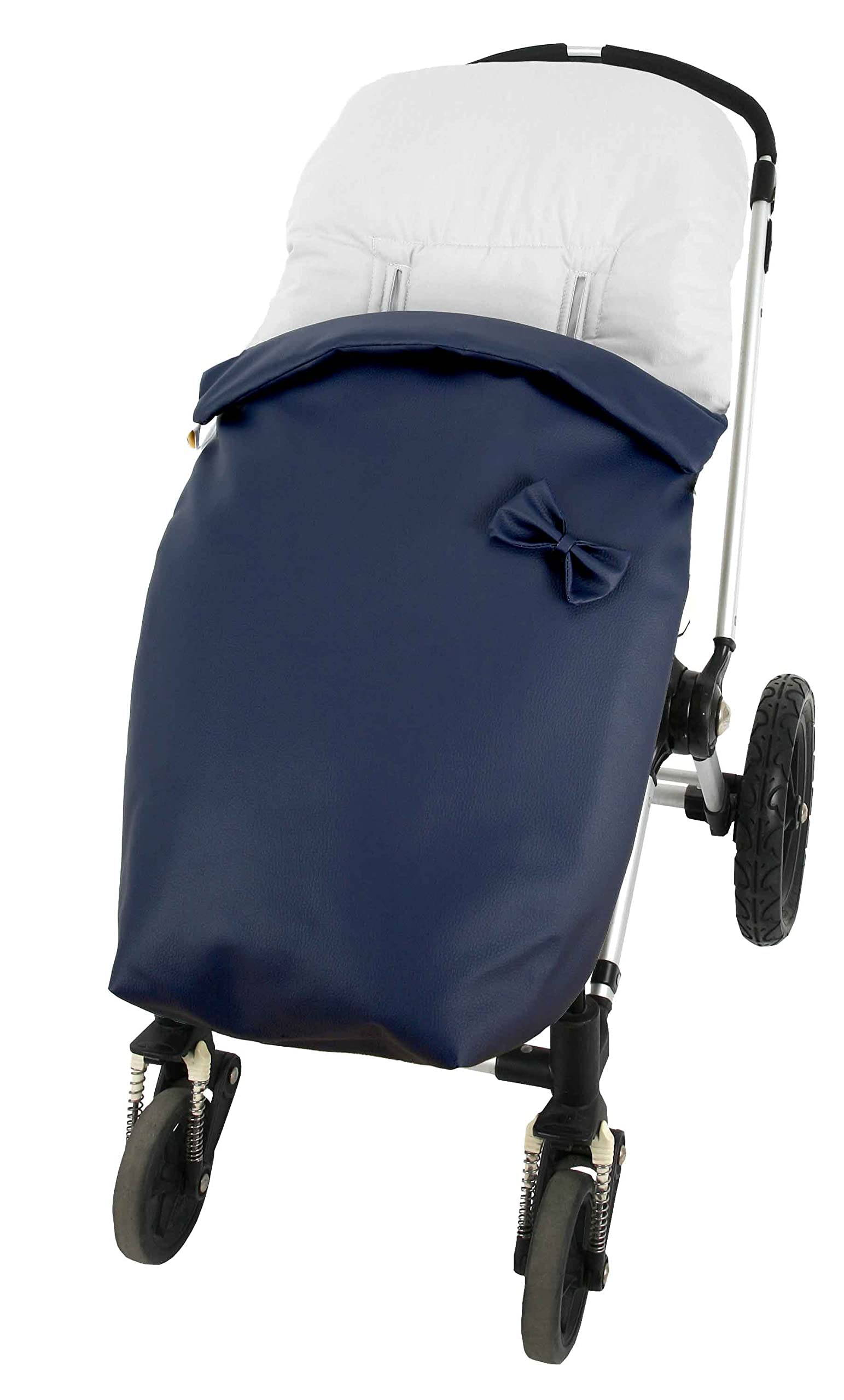 Saco Silla Paseo Universal Impermeable - Uso como Saco en Invierno o como Funda de Silla en Verano - Hecho en España Color Azul Marino ECOPIEL