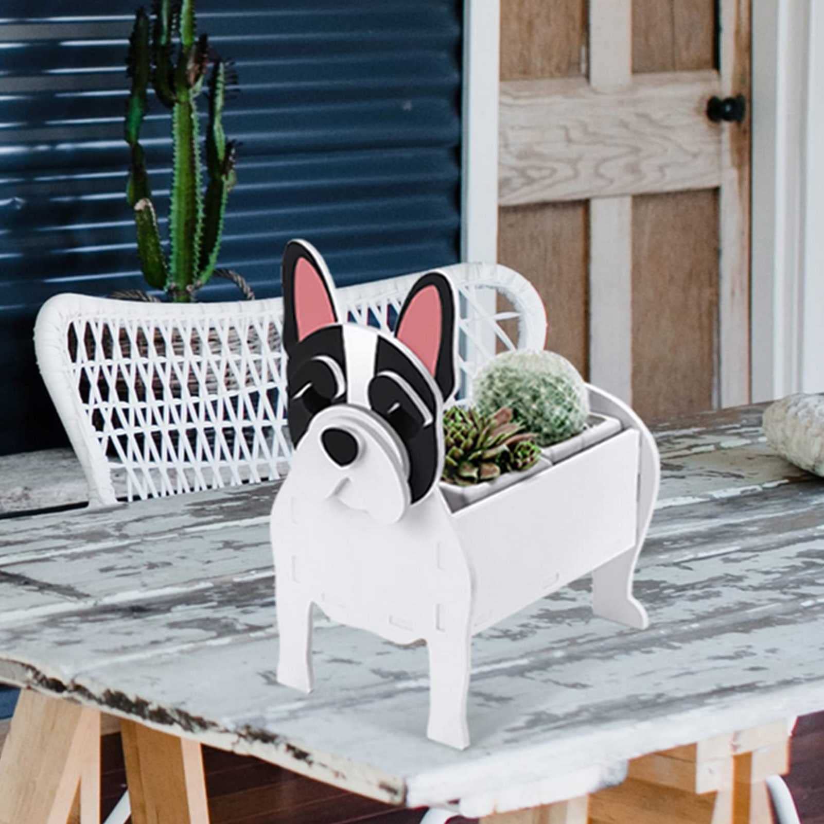 Amazon.co.jp: かわいいフレンチブルドッグプランター植木鉢動物の形を