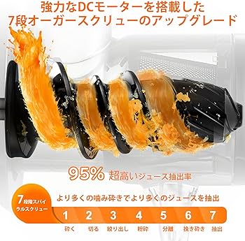 Amazon | AMZCHEF スロージューサー野菜や果物の低速 コールドプレス