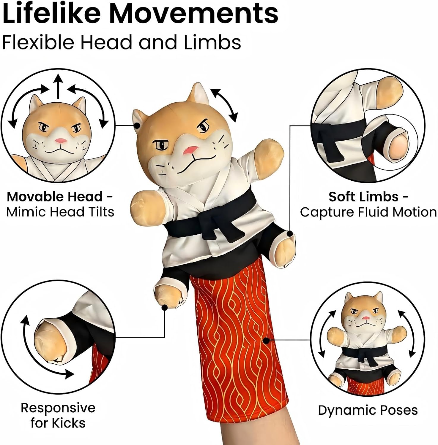 Cat Puppet Toy, Cat Wrestling Glove, Cat Wrestling Puppet, Cat Play Glove