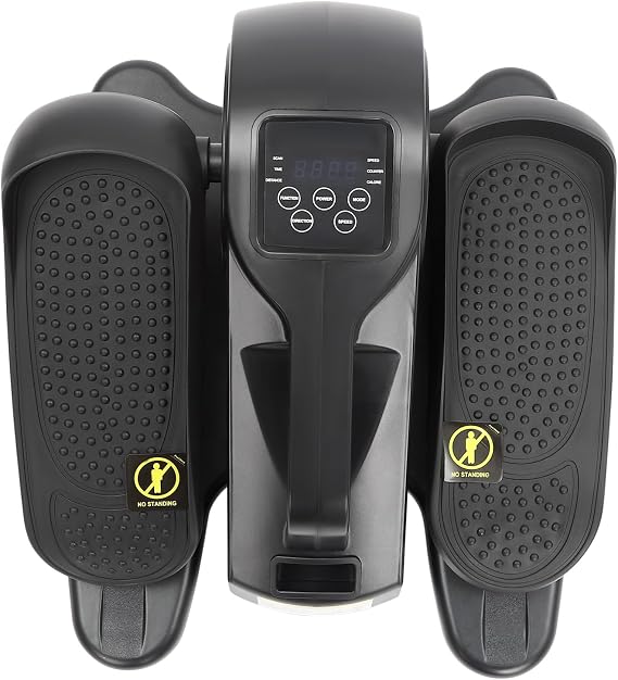 Under Desk Elliptical Machine, Electric Seated Pedal Exerciser, Quiet Mini Ellipse Leg Exerciser w/Display Monitor, Remote Control for Home Workout