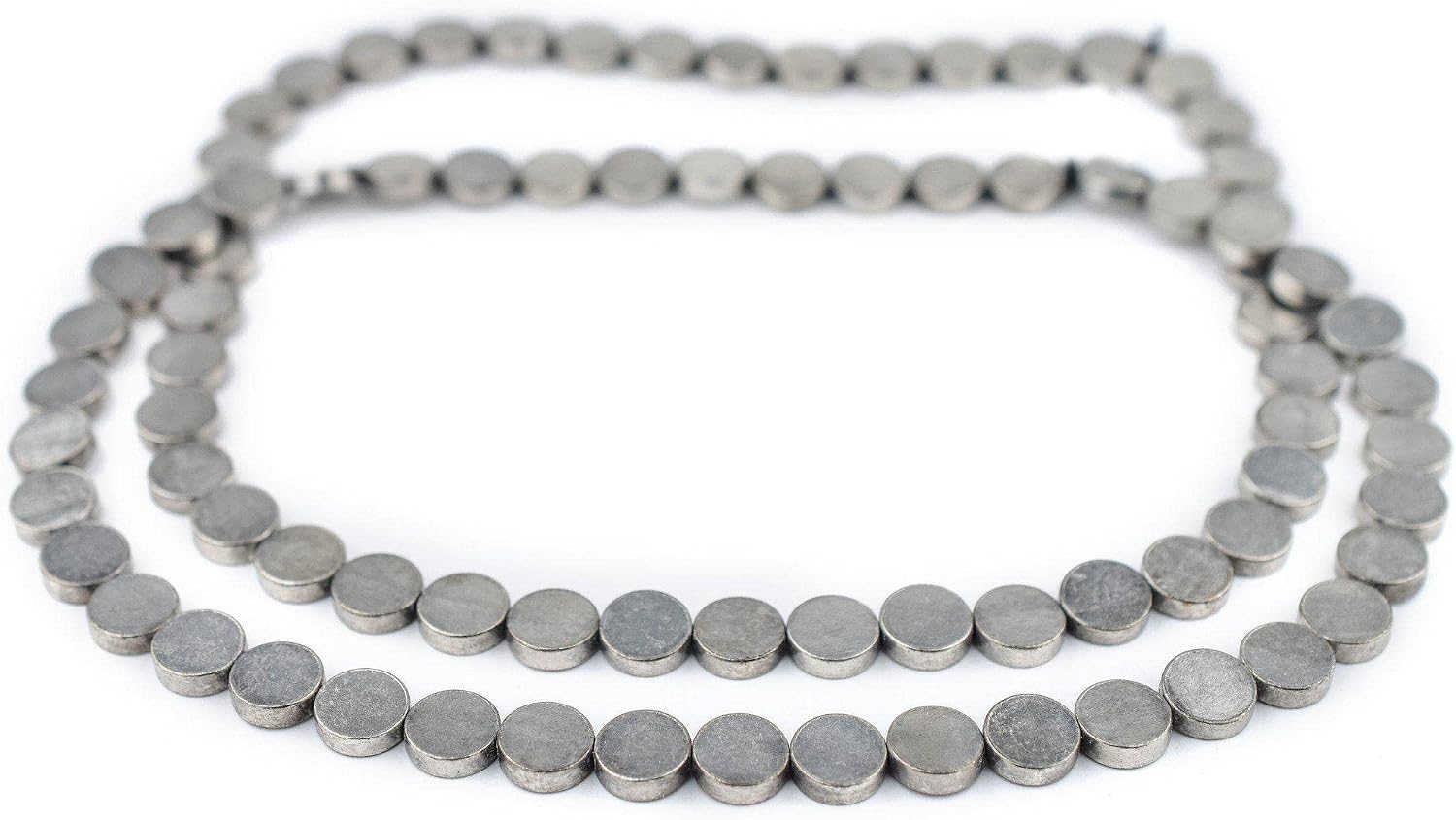 The Bead Chest Circular Disk Silver Beads (10mm)